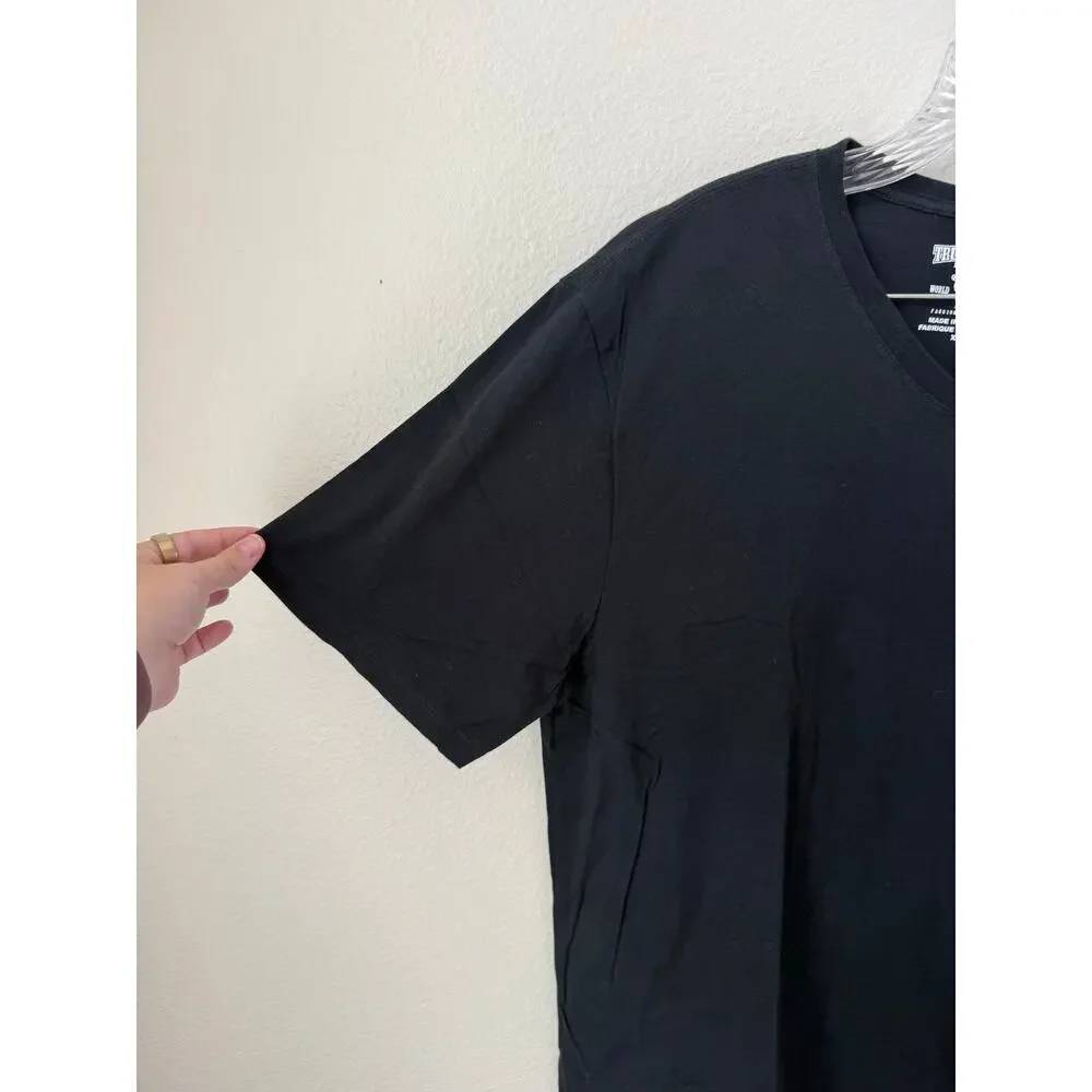 True Religion Black V-Neck Short Sleeve 100% Cotton T-Shirt Size XXL
